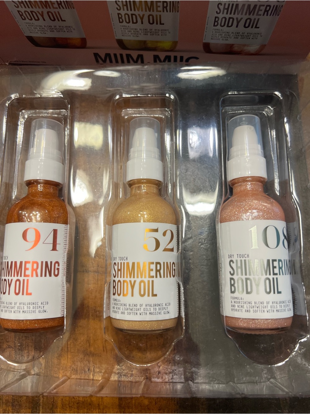 MIIM.MIIC The Glow Edit Shimmering Body Oil Trio - Pink - Picture 6 of 7